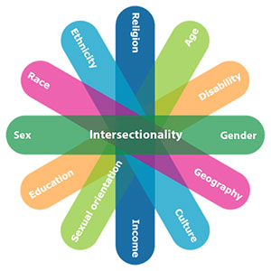 Sex, gender and other intersecting identity factors such as age, religion, language, geography, culture, income, sexual orientation, education, ethnicity, ability